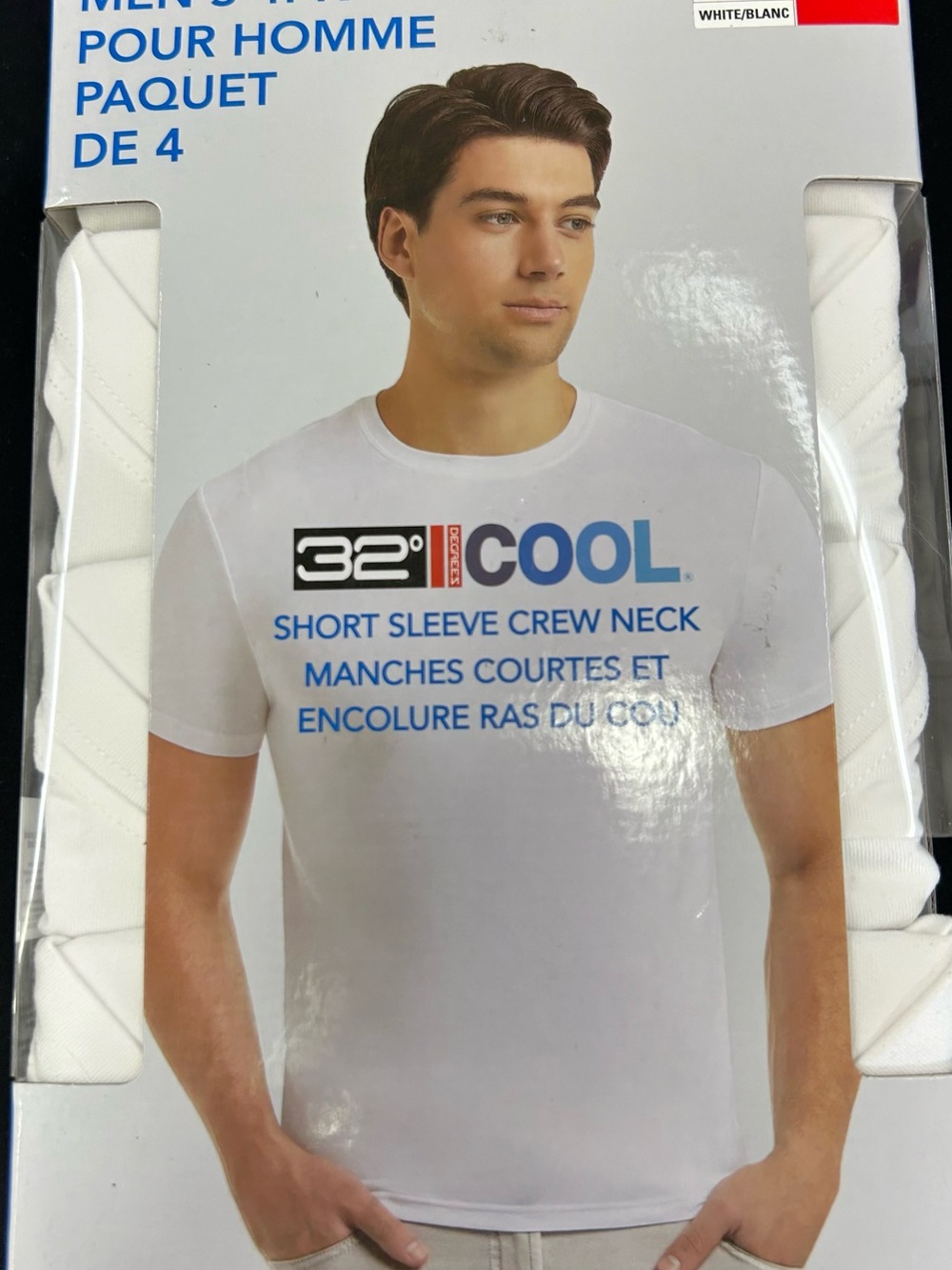 32 Degrees White Short Sleeve Crew Neck T-Shirt